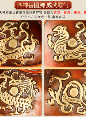 客厅玄关四方荣归全铜龙龟摆件龙头龟茶室居家中式聚财旺运装饰品