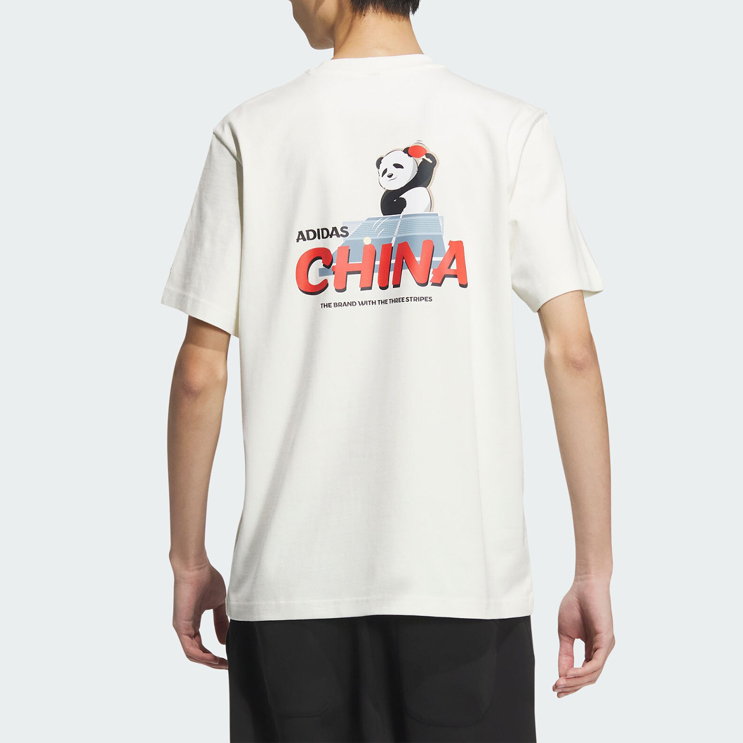 Adidas/阿迪达斯正品M TEE2简约男士背后印花短袖T恤JI6837 - 图1