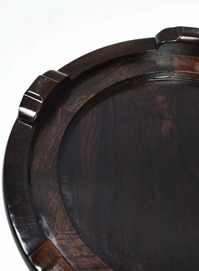 黑檀木雕素圆形底座实木 佛像风水摆件底座 花瓶茶壶茶具底座木质