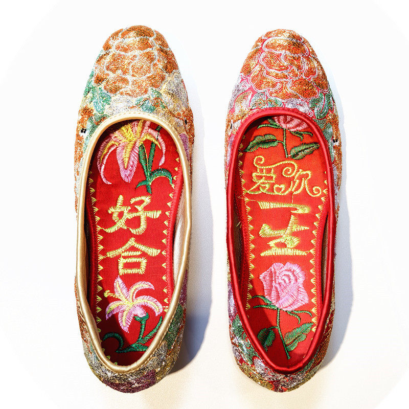 龙凤褂婚鞋裙褂鞋 红色金色褂皇褂后褂鞋秀禾鞋中式绣花鞋 手工鞋,淘宝优惠券,粉丝福利购,淘宝优惠卷