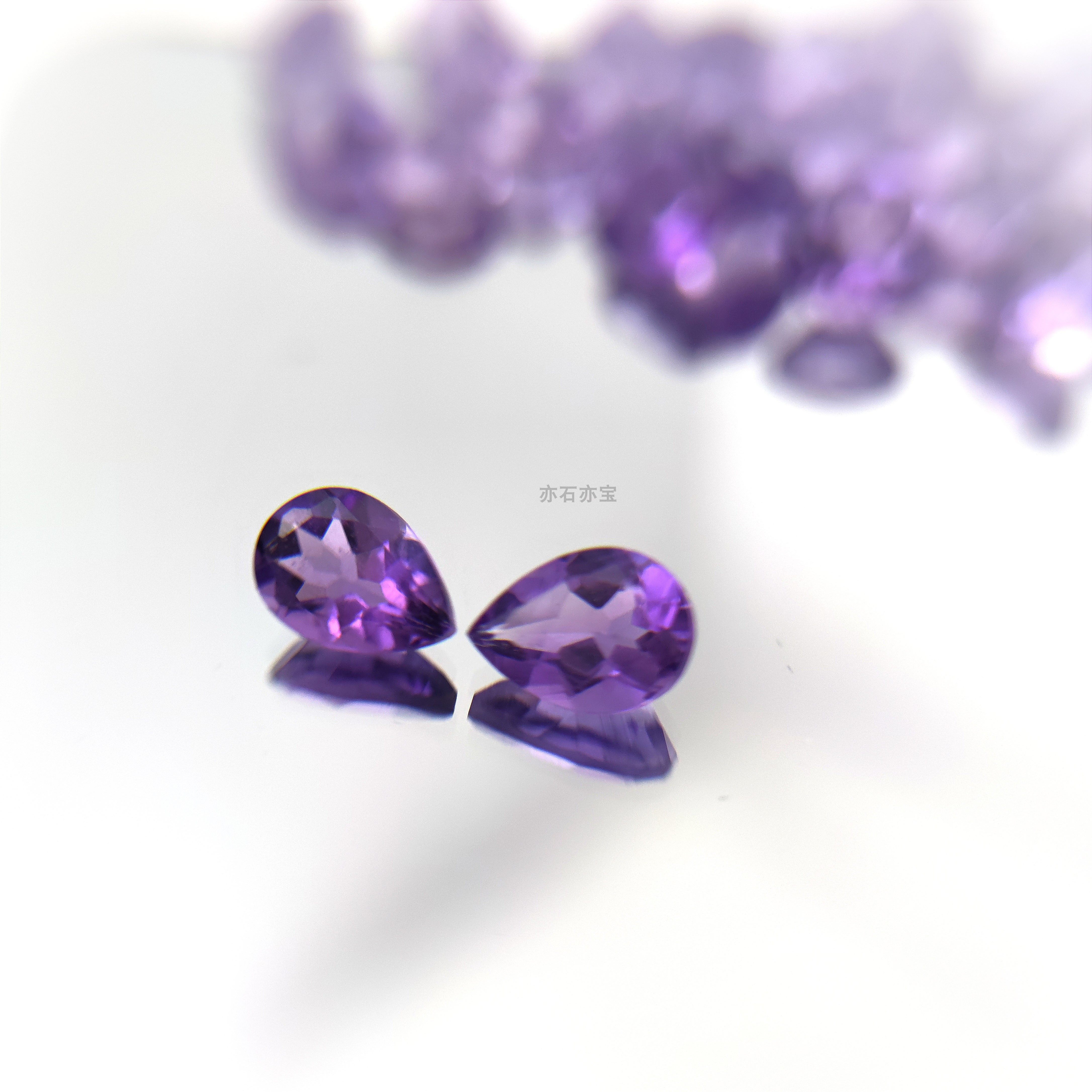 天然紫水晶裸石刻面小八角心形公主方肥三角银耳钉戒指吊坠戒面,淘宝优惠券,粉丝福利购,淘宝优惠卷