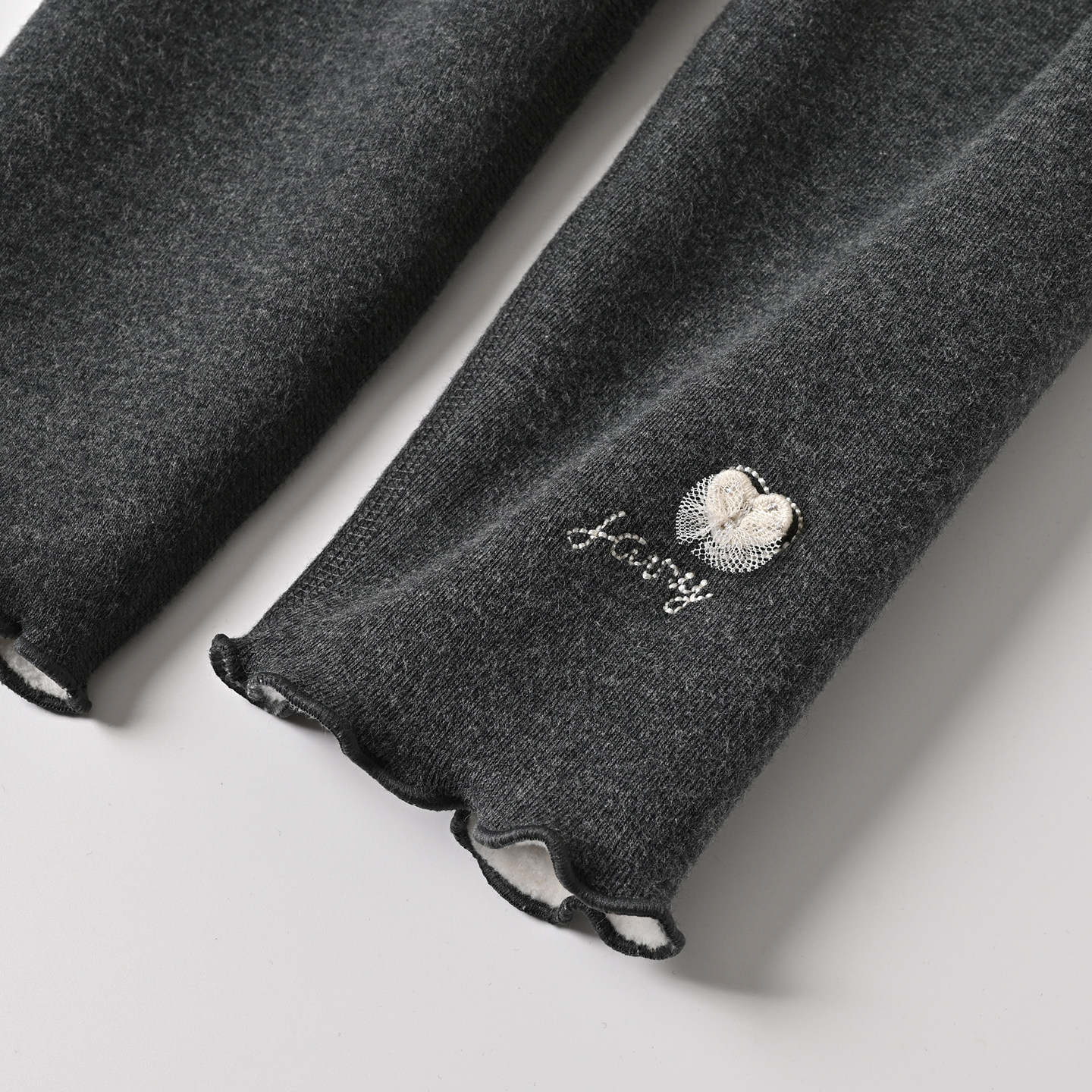 儿童木耳边一体绒加绒裤 女童弹力修身保暖打底长裤 冬款 中大童,淘宝优惠券,粉丝福利购,淘宝优惠卷