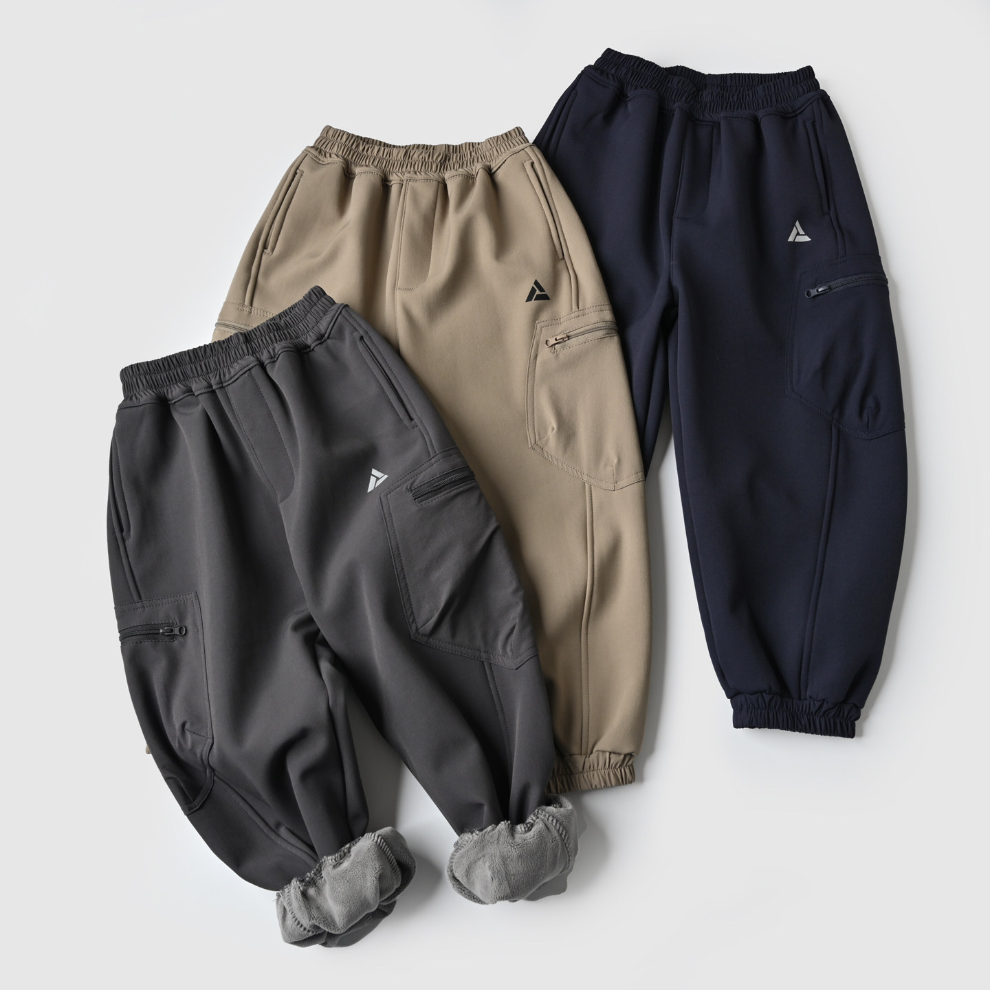 儿童一体绒厚款运动裤收口长裤 男童秋冬保暖卫裤 170中大童童装,淘宝优惠券,粉丝福利购,淘宝优惠卷