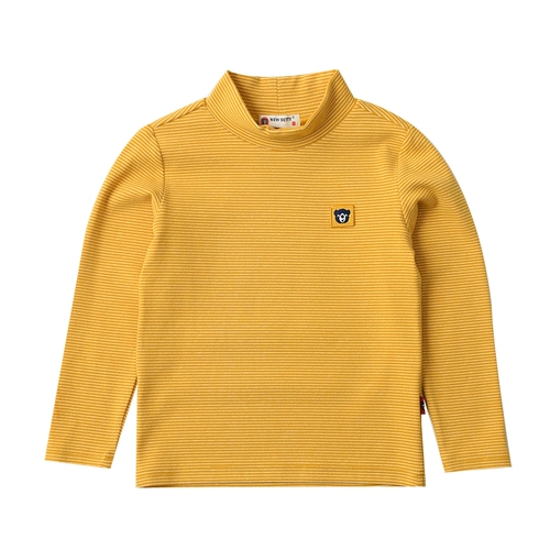 Детская хлопковая футболка, эластичный демисезонный лонгслив, высокий воротник, подходит для подростков, детская одежда