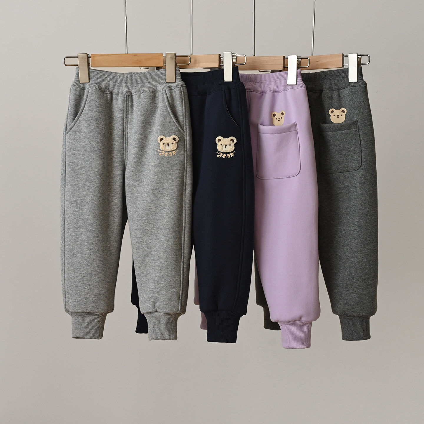 儿童双层加绒卫裤 女童一体绒收口运动裤厚保暖裤 中小童冬款童装,淘宝优惠券,粉丝福利购,淘宝优惠卷