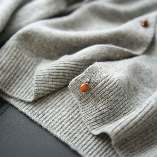 无补 女士针织羊毛衫圆领长袖开衫外套外搭上衣 秋冬女装