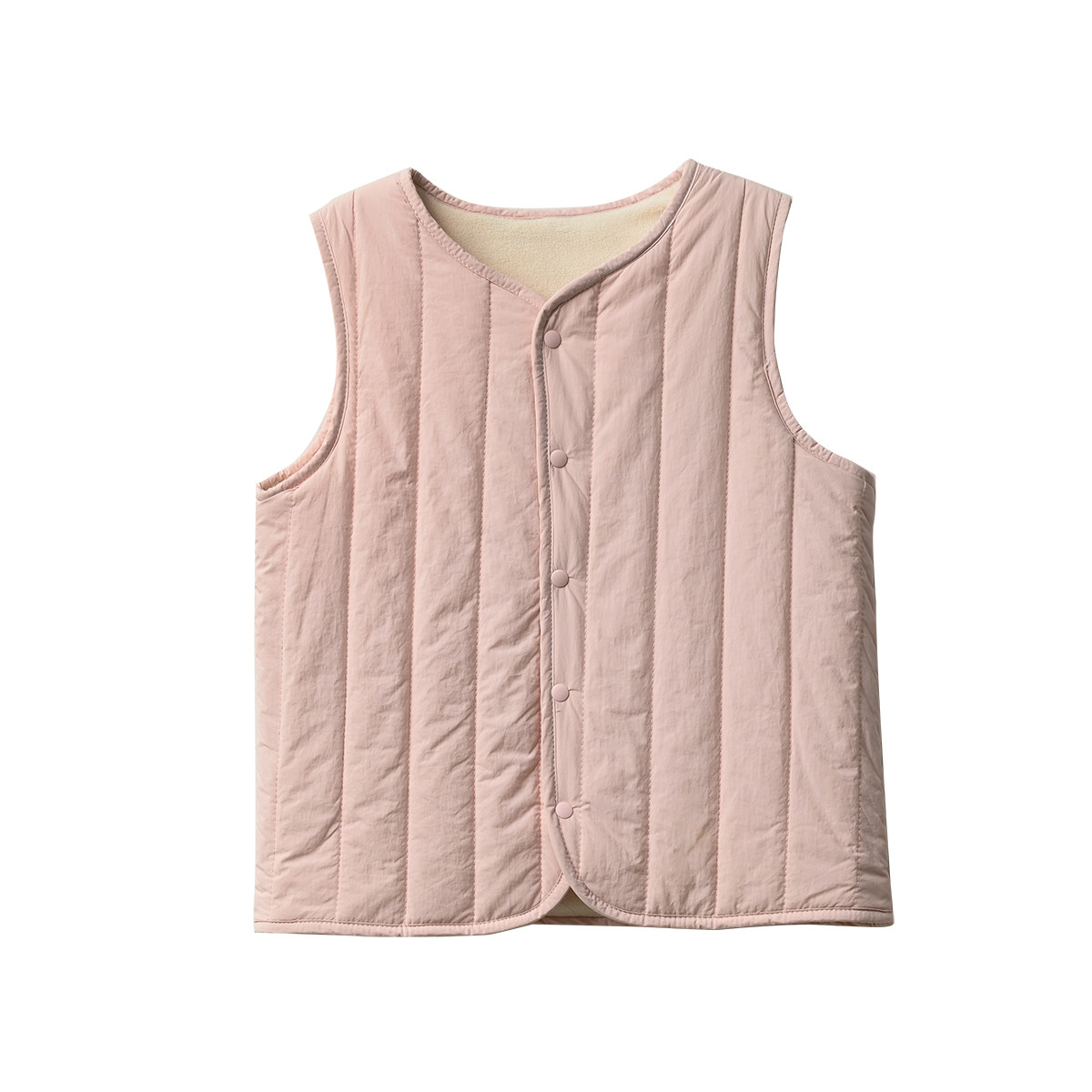 A类170码中大童 儿童马甲 男女童羽丝棉竖条按扣无袖坎肩 秋冬款,淘宝优惠券,粉丝福利购,淘宝优惠卷