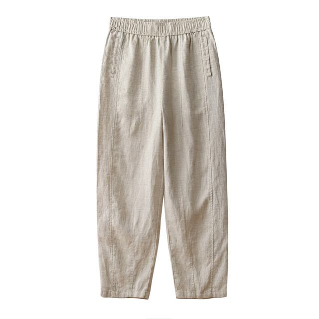Lyocell Linen Slimming ໂສ້ງ Harem ຂອງແມ່ຍິງ