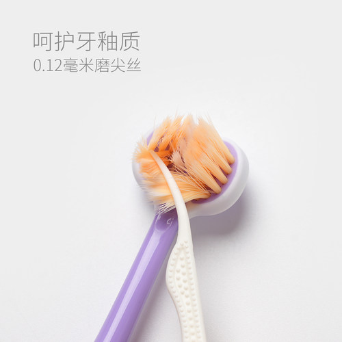 儿童牙刷 三面刷头儿童软毛牙刷 万根柔软刷丝3-5-12岁孩子 - 图2