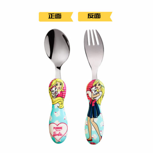 美国Eat4Fun怡饭红色赛车儿童餐具勺不锈钢勺子宝宝勺叉子食品级 - 图1