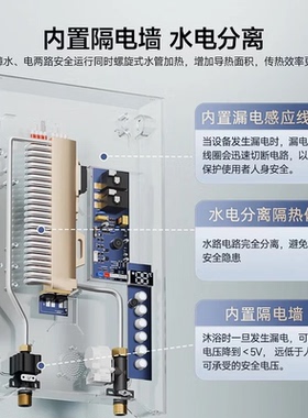 万和即热式电热水器家用恒温变频免蓄水热水器W01-IW850/1200