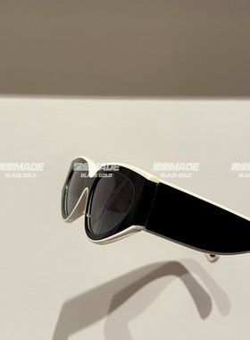 黑金made/限时下架~复古熊猫色弧形发箍墨镜女高级感防晒遮阳镜