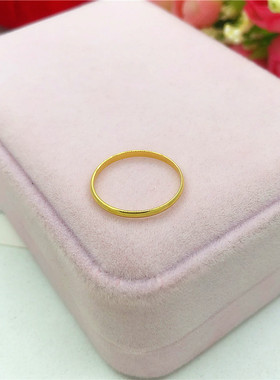 超细尾戒关节镀金情侣款光面