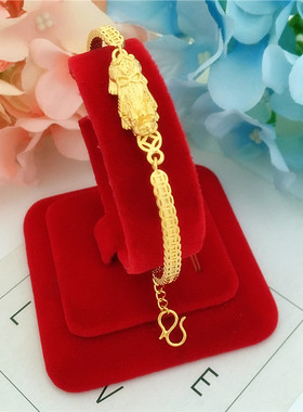 钱币招财转运久不掉色貔貅手链