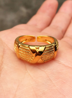 老九门同款戒指镀金开口指环越南