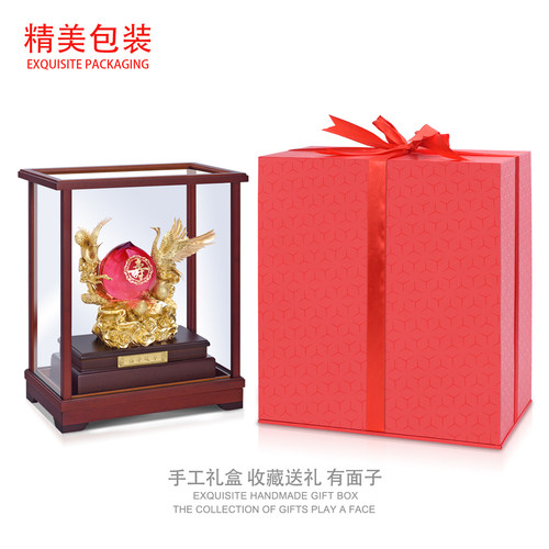 足金金箔松鹤寿桃90寿礼老人生日礼物长辈60八十大寿 diy祝寿礼品 - 图3