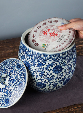 全手工手绘青花瓷罐景德镇陶瓷