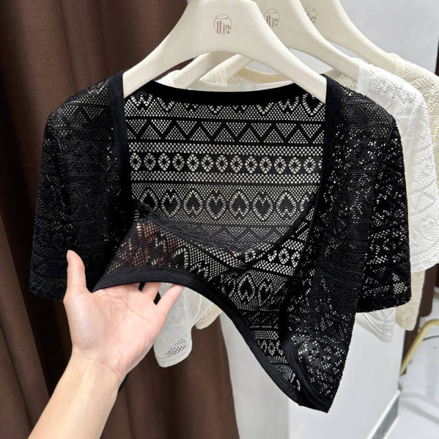ເສື້ອຍືດແຂນສັ້ນຂອງແມ່ຍິງ cardigan