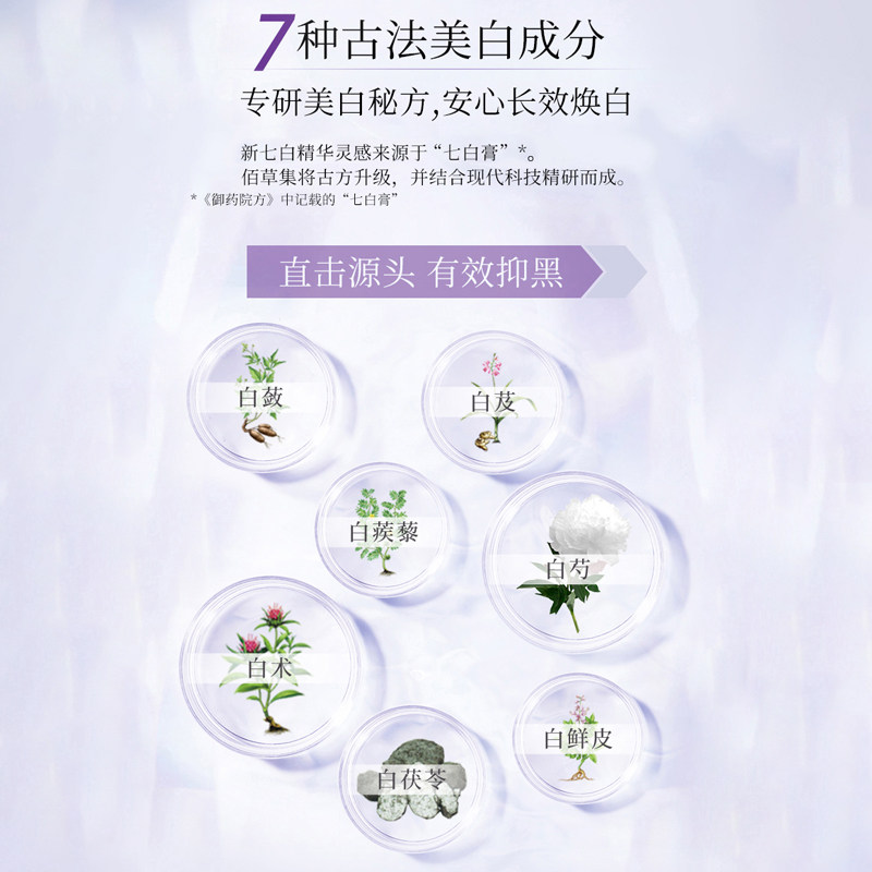 佰草集新七白美白灯管亮肤通勤日霜 佰草集乳液/面霜