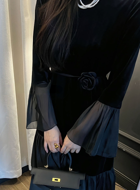 法式多用玫瑰花腰带女