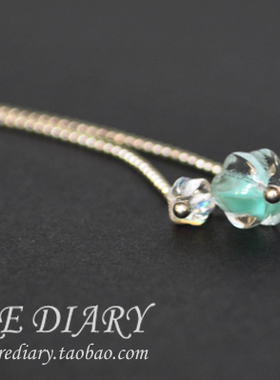 少女趣味小巧琉璃珠短款锁骨链