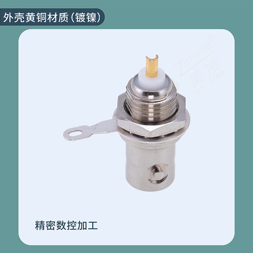BNC母头座 纯铜一体 磷铜插针 标准10*1螺纹公制 50KY-A - 图3