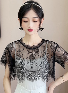 搭配吊带裙打底衫夏季纱罩衫
