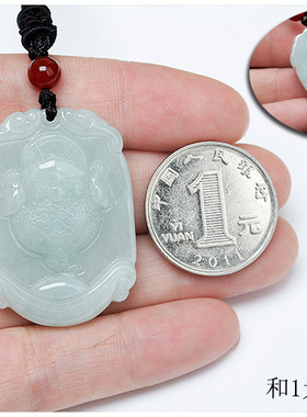 天然翡翠吊坠天然三足金蟾吊坠