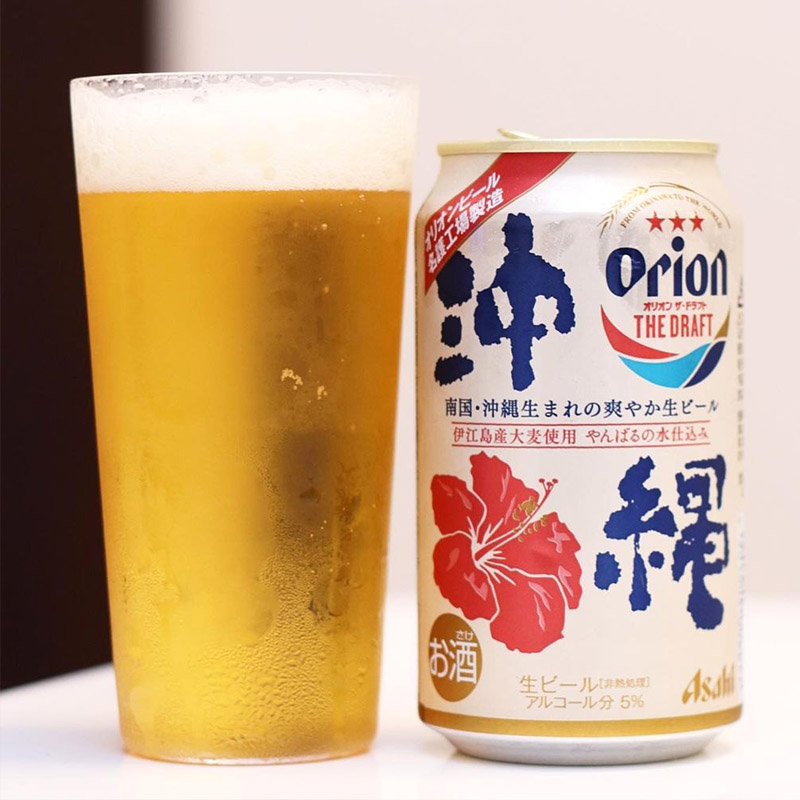 日本进口本土Orion麦职人冲绳啤酒奥利安网红生啤黄啤5度350ML-图0