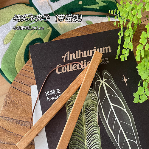 妮斯特·原创绿植挂布磁吸墙帘 热植客厅装饰画挂帘 植物文创周边 - 图3