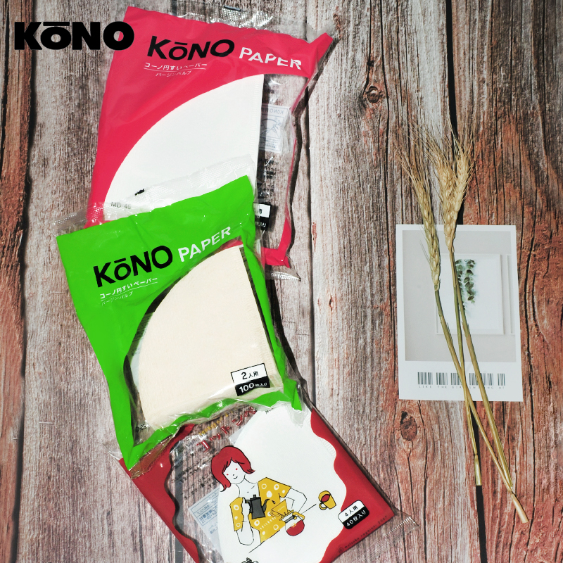 包邮日本kono手冲V60咖啡过滤纸V01咖啡粉滤纸锥形原木浆40/100片 - 图0
