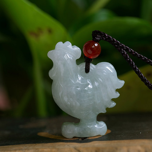 钰达翡翠鸡吊坠 生肖鸡立体玉鸡玉石小鸡挂件玉公鸡母鸡玉鸡 duj - 图0