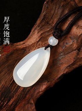 天然绿玛瑙水滴吊坠挂件