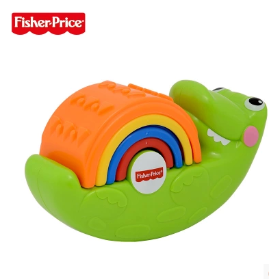 专柜正品早教益智幼儿费雪小鳄鱼叠叠乐CDC48玩具Fisher Price - 图0