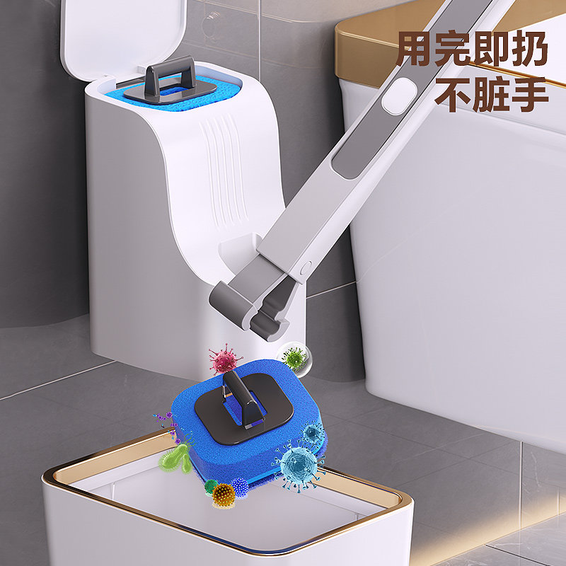 一次性马桶刷家用无死角厕所刷子壁挂套装自清洁卫生间神器替换头