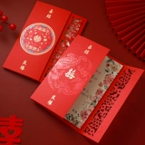 Приглашение на свадьбу 2024 новое праздничное свадебное приглашение с индивидуальной гравировкой дракона и феникса полое приглашение