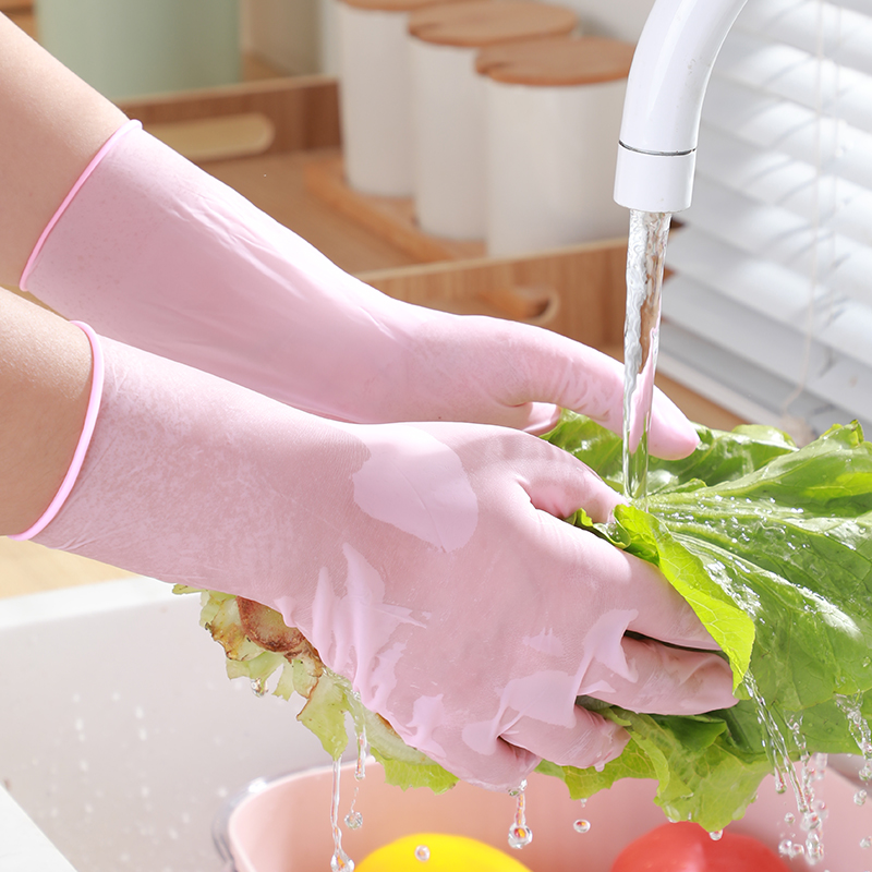 秉秀一次性手套丁腈加长耐用食品级洗碗家务保洁乳胶橡胶防水丁晴