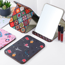 Зеркало 小镜子化妆镜便携台式桌面折叠学生宿舍随身携带复古可立随身梳妆