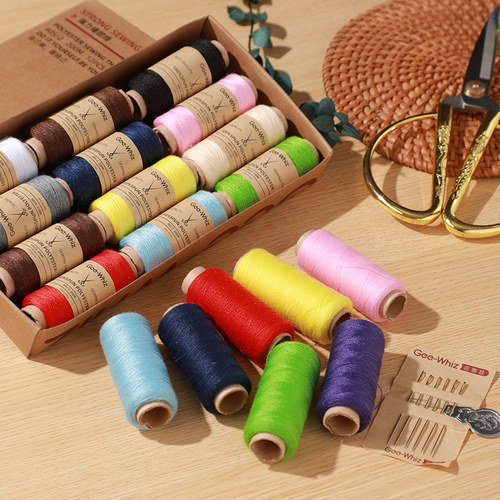 针线盒家用针线缝衣线手缝线小卷402缝纫线高质量缝纫机线多色包 - 图2