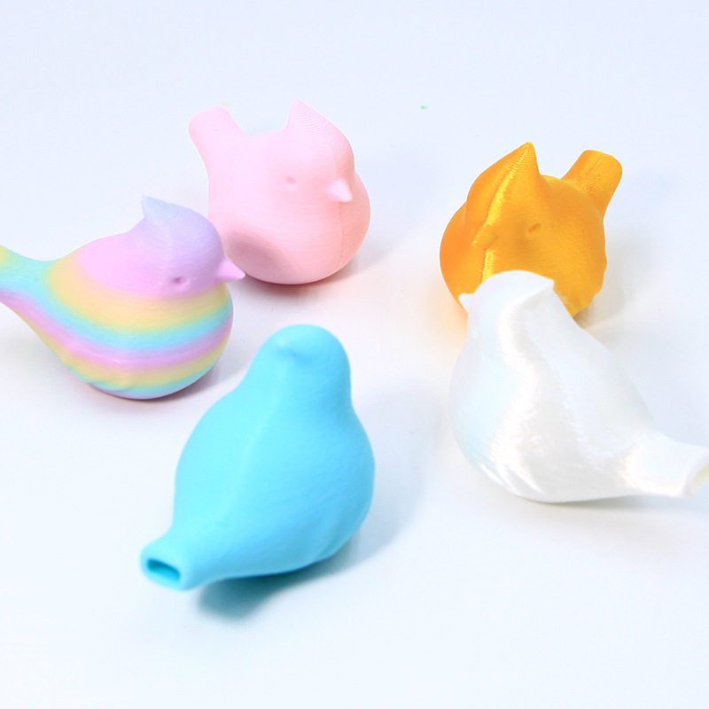 3D Printed Bird Whistle Decompression Toy Cute Animal Ornament Desktop Decoration Figure Creative Gift for Children