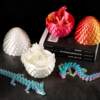 3D printed luminous dragon crystal dragon simulation model animal doll ornaments creative educational toys children's decorations