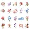 Transparent flower stickers for fresh and romantic handbook decoration
