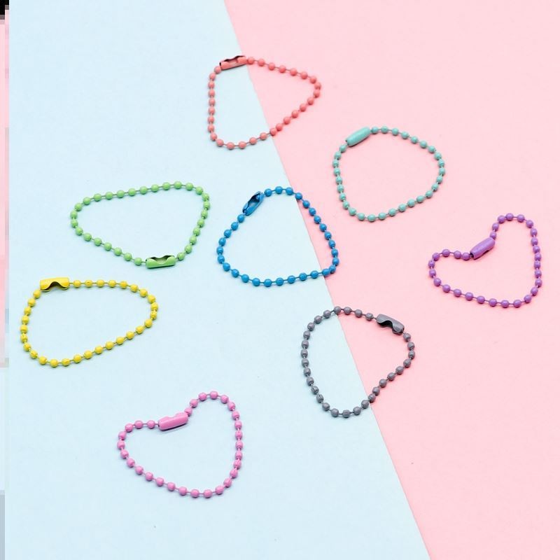 DIY Guka bead chain tag chain colorful handmade accessories material Gupan round beads wave bead chain pendant