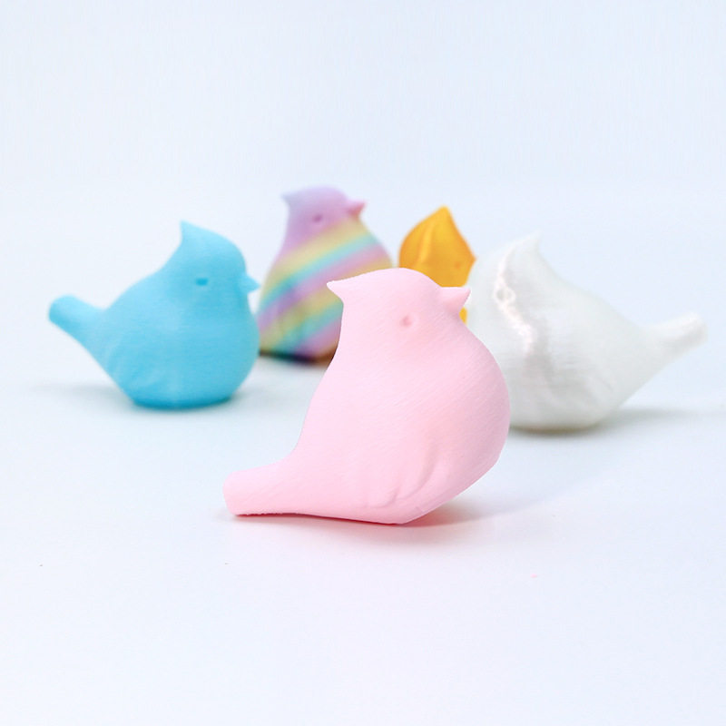 3D Printed Bird Whistle Decompression Toy Cute Animal Ornament Desktop Decoration Figure Creative Gift for Children