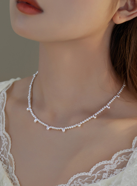 上身效果超美~小米珠锁骨链