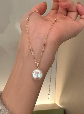 白百何同款高品质巴洛克珍珠项链