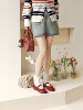 Sister Peng French retro Mary Jane shoes sheepskin granny shoes