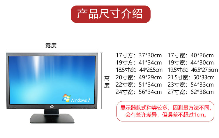 二手联想17寸19寸20寸22寸液晶电脑VGA监控工控机屏壁挂DVI显示器-图0