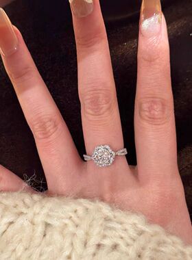 「璨若星河」超闪满钻花朵戒指