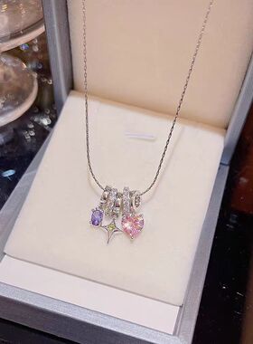 时尚高级感爆款爱心项链女